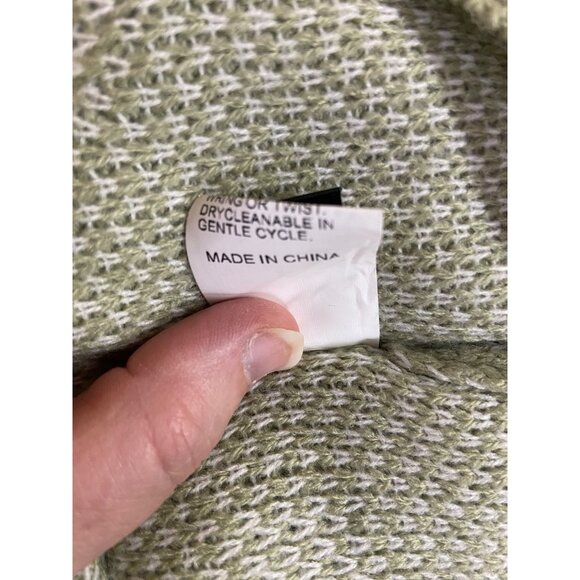 Shein Womens Sweater Medium Green White Floral Y2K Retro - Picture 5 of 8